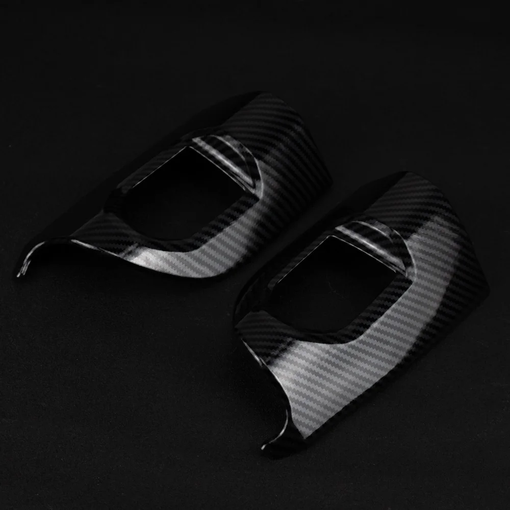 2Pcs Carbon Fiber Color Car Door Speaker Horn Frame Cover Trim Interior Decorative For America Ford RANGER 2015-2023