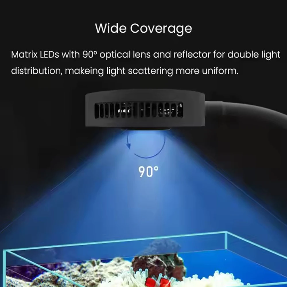 Spectra Aqua Knight V2 36W Full Spectrum Touch Control Built-in Timer Marine Coral Reef Saltwater Fish Tank Aquarium LED Light