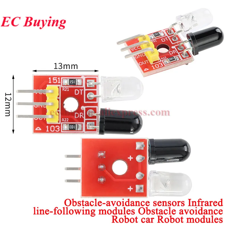 10 Stück/1 Stück TCRT5000 IR Infrarot-Reflexionssensor Hinderniserkennungsmodul Spurverfolgungssensor Tracking-Modul QRE1113 Sensor – Detail 22