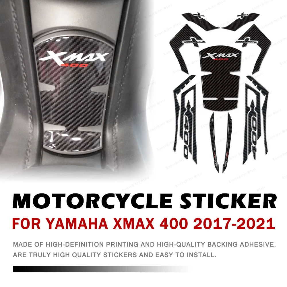 

For YAMAHA XMAX 400 X-MAX400 2017-2021 Motorcycle Accessories 3D Epoxy Resin Tank Pad Protection Sticker