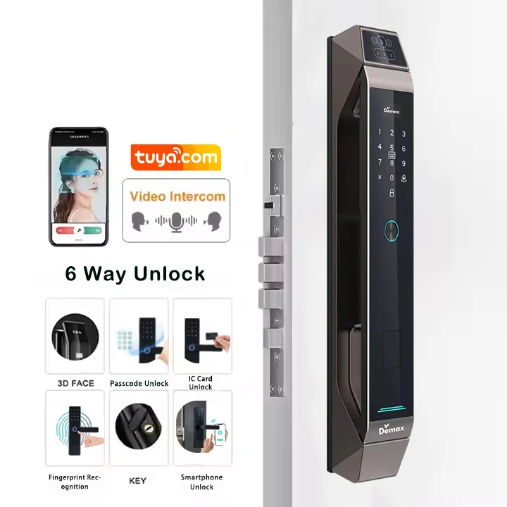 AF8825M Face Electric Door Lock Smart Rfid IC Card Wifi App Home Digital Door Lock