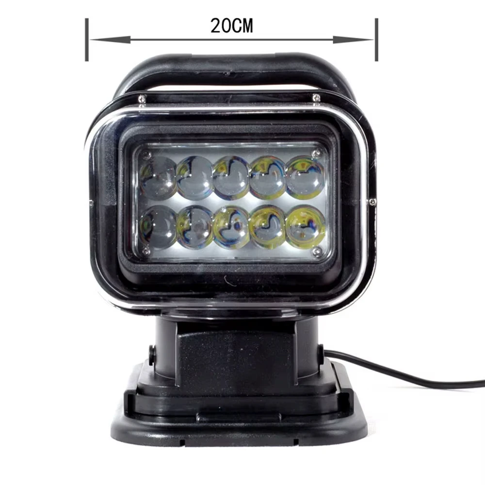 7inch 50W 9-32V Spot Beam 360 Degrees Remote Control Led Searchlight Boat light For Truck Off-road 4x4