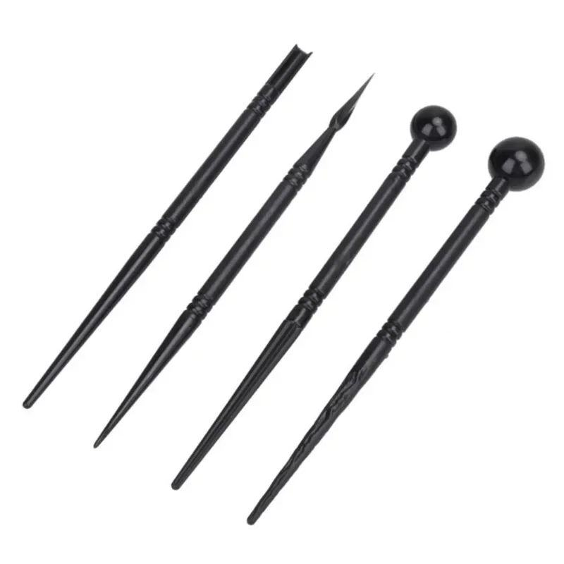 2 компл., инструмент для скульптуры в горошек, пластиковая полимерная глина, ручка в форме помадки, набор инструментов для моделирования торта, резьба по глине, керамика, украшение