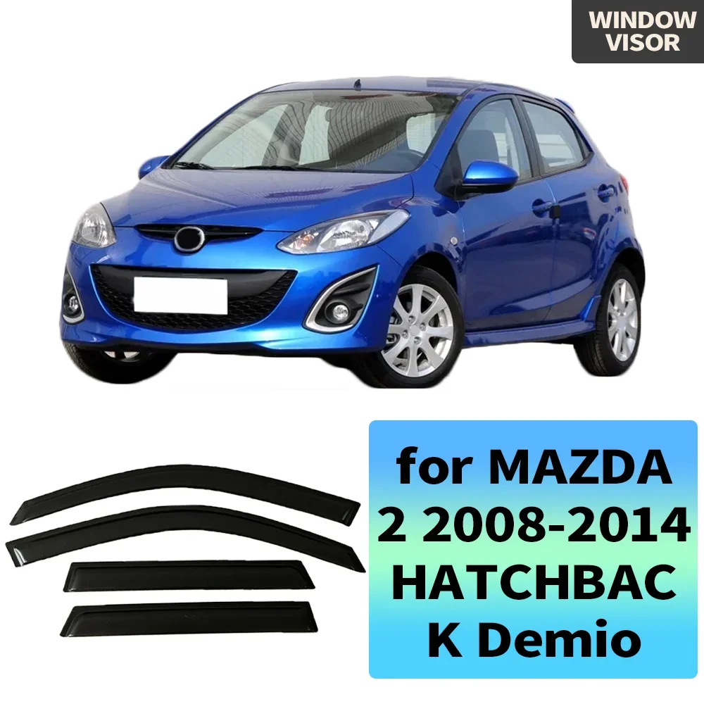 

Оконный козырек для MAZDA 2 2008-2014 HATCHBACK Demio, ветрозащитные дефлекторы, защита от дождя, дверной козырек, вентиляционные шторы