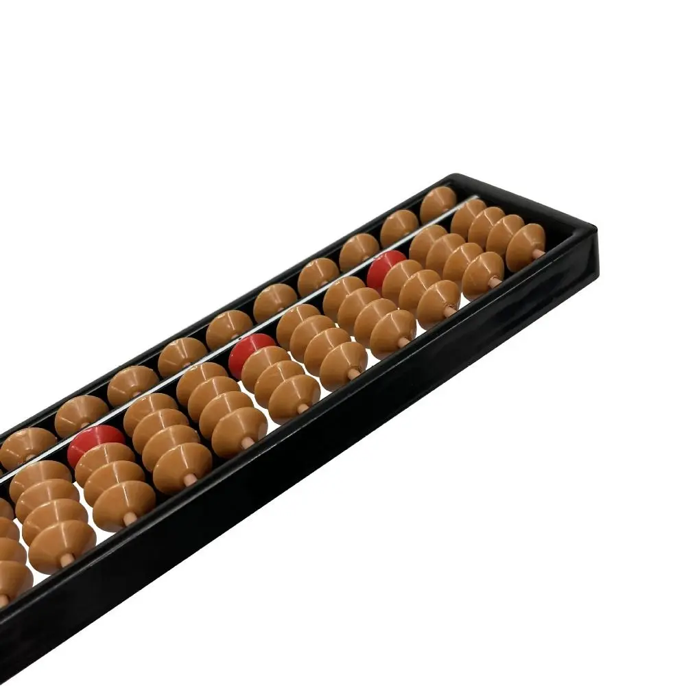New Plastic Standard Abacus 7/9/11/13/15/17 Digit Brown Bead Soroban Calculator Counting Abacus Mathematics Beginners