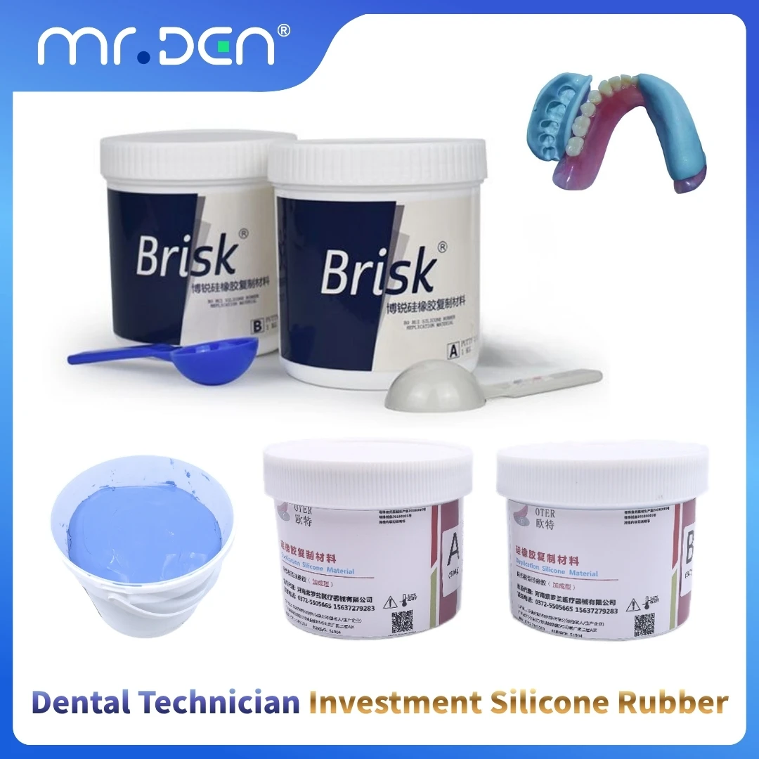 Dental Technician Silicone Rubber Impression Material Oral Addition-cure Molding & Laminating Bonding Tools A 500g + B 500g Set