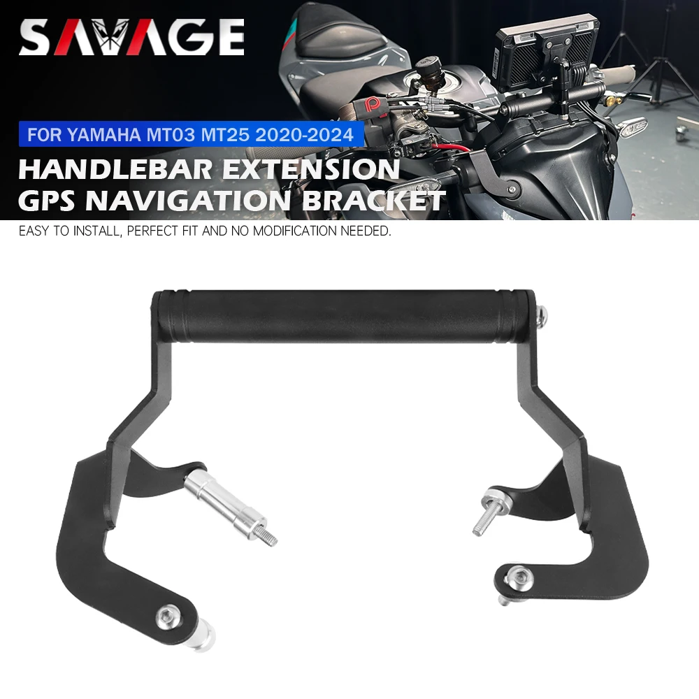 

For YAMAHA MT03 MT25 Motorcycle GPS Navigation Bracket Phone Stand Holder Bar Extension Handlebar Crossbar MT-03 MT-25 2020-2024