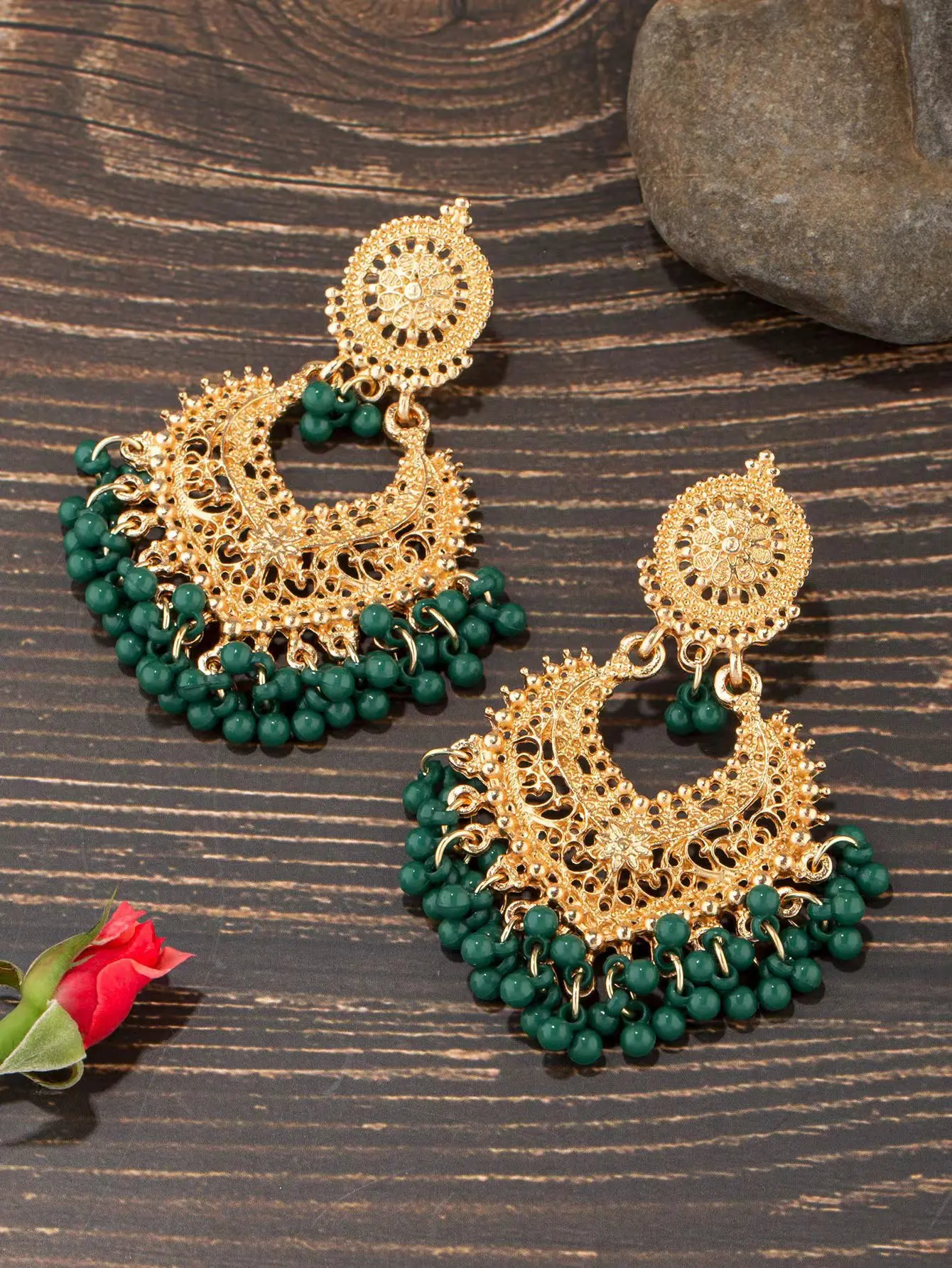 ALA Rising|D Simia Retro Ethnic Style Alloy Small Bell Pendant Tassel Earrings For Girl Luxury Design Gorgeous Accessory