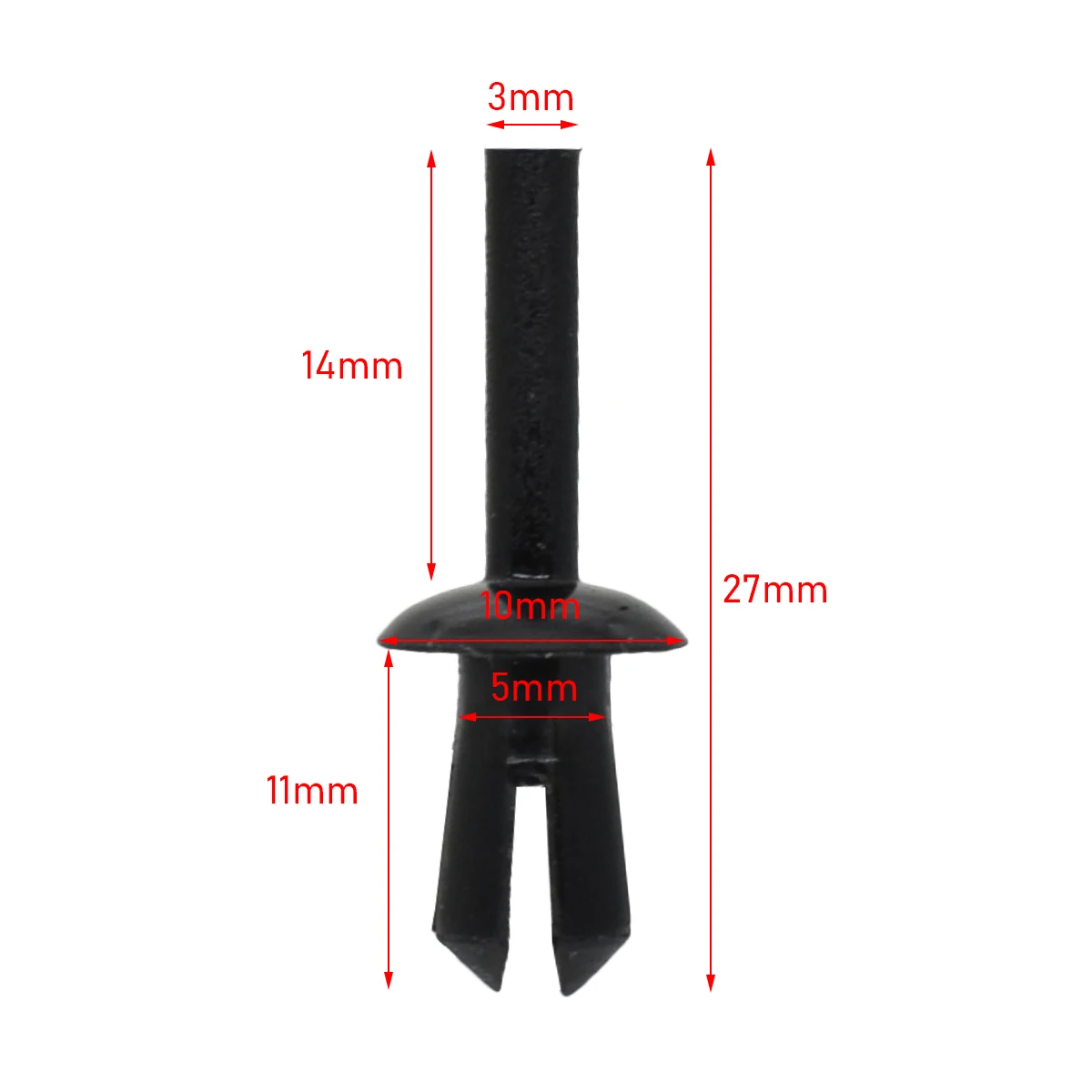 Rivetti in Plastica, 50 Pezzi Clip di plastica Rivet Bici carenatura Trim Pannello di Fissaggio