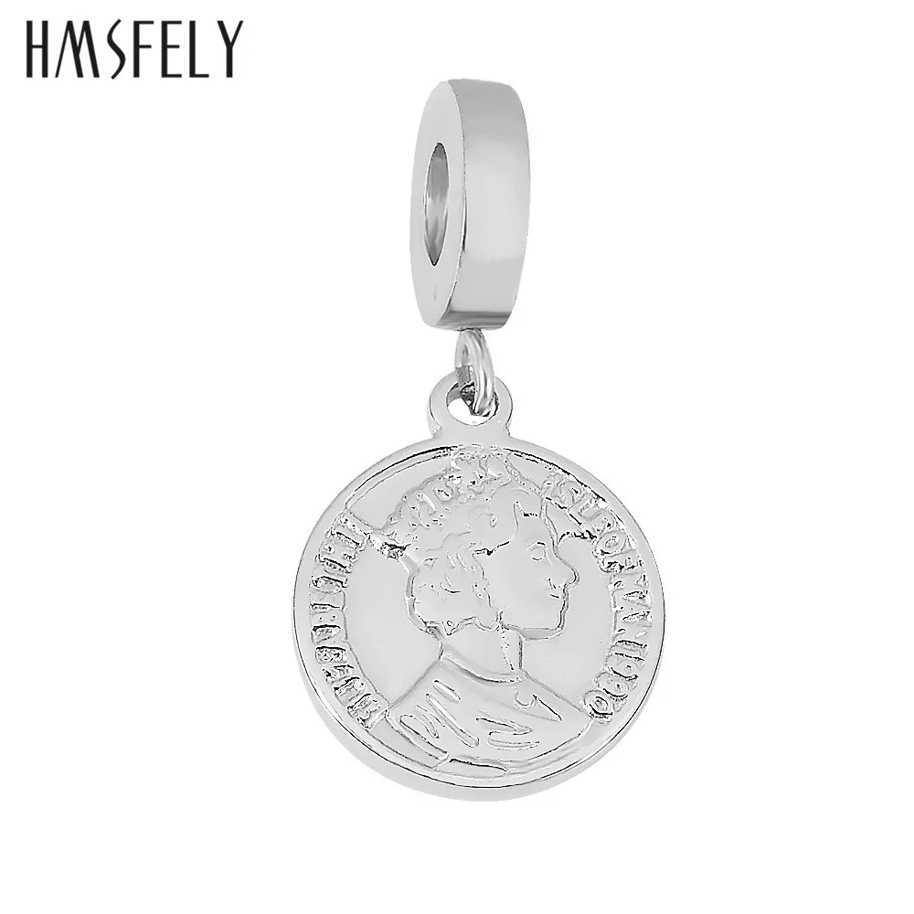 

HMSFELY Stainless Steel Head Portraitr Pendant For DIY Bracelet Necklace Jewelry Making Accessories Bracelets Parts