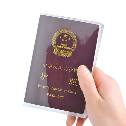 Imagen 2 del producto Funda protectora para pasaporte de viaje, funda transparente esmerilada disponible con ranura para tarjetas, funda para pasaporte, 1 ud.
