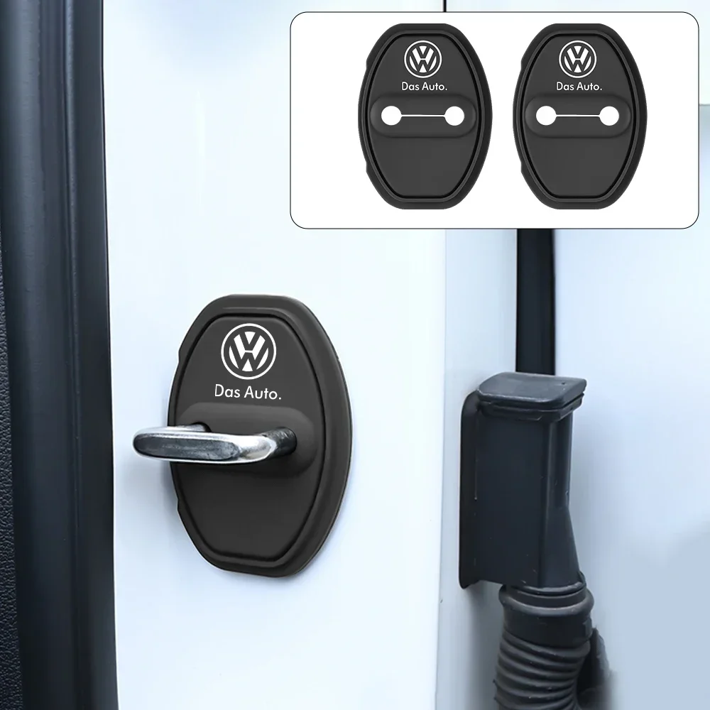 

4 шт. силиконовые защитные накладки на замки дверей для Volkswagen VW Rline Beetle Touareg Tiguan Touran CC Golf