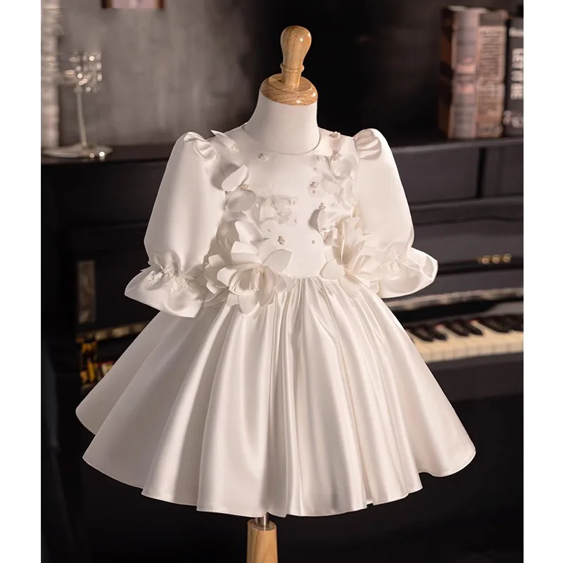 

Baby Girl Princess Spanish Tutu Dress Long Sleeve Child Vintage Vestido Party Birthday Pageant Costume Baby Clothes 1-7Y