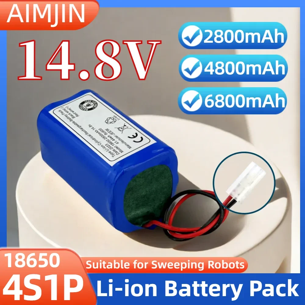 

14.8V 2800/4800/6800mAh Li-ion Battery 4S1P Rechargeable Battery Pack Suitable for Sweeping Robot Replacement Battery