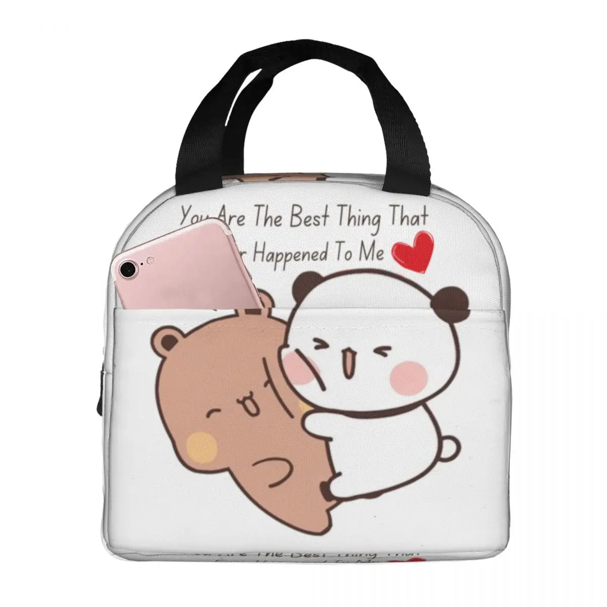 Bubu Dudu Panda And Brownie Bear Couple Thermal Insulated Lunch Bags Women Portable Lunch Tote for Picnic Multifunction Food Box
