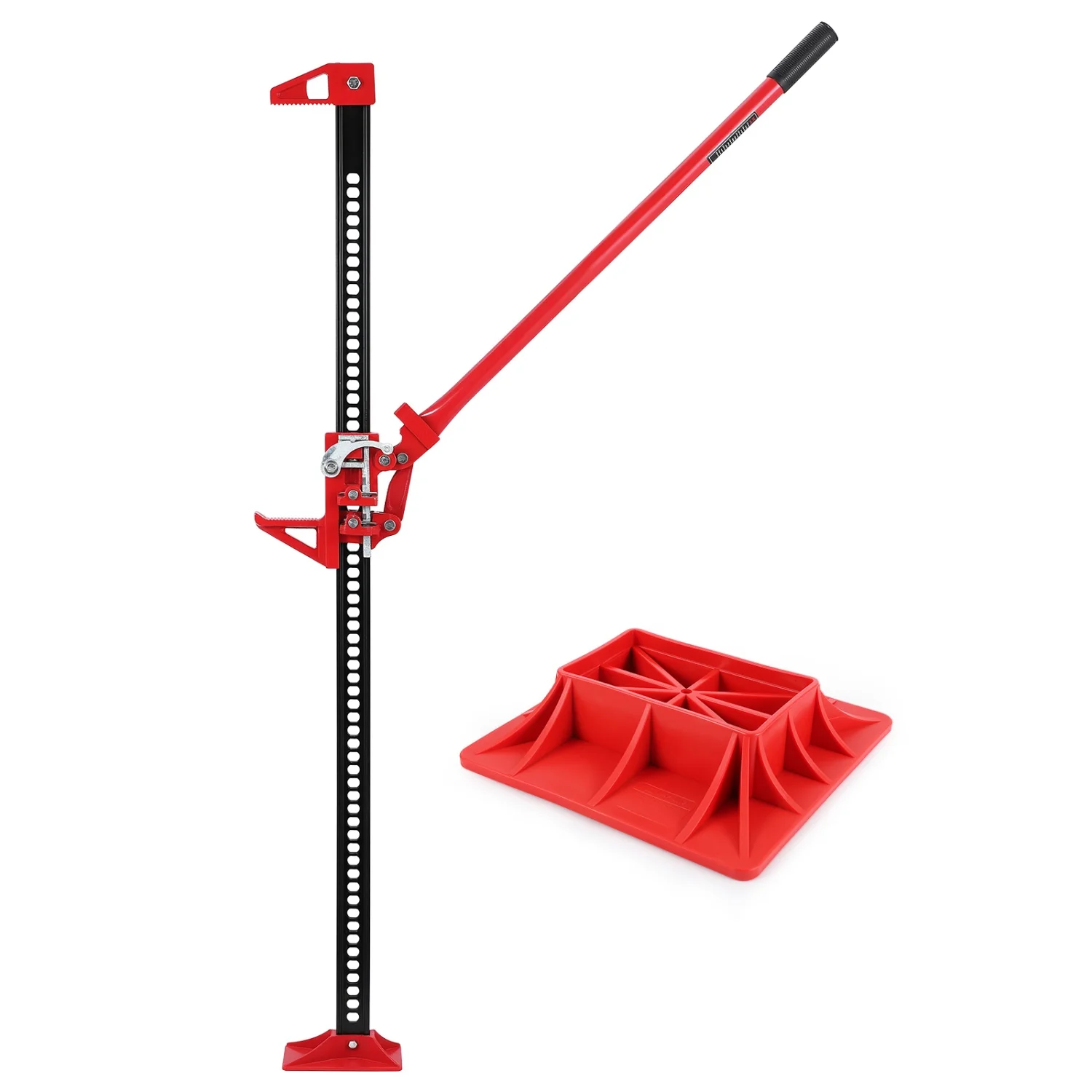 

20/33/48/60 inch Ratcheting Farm Jack with Plastic Base,7000 LBS Capacity, Steel Off-Road Utility Jack