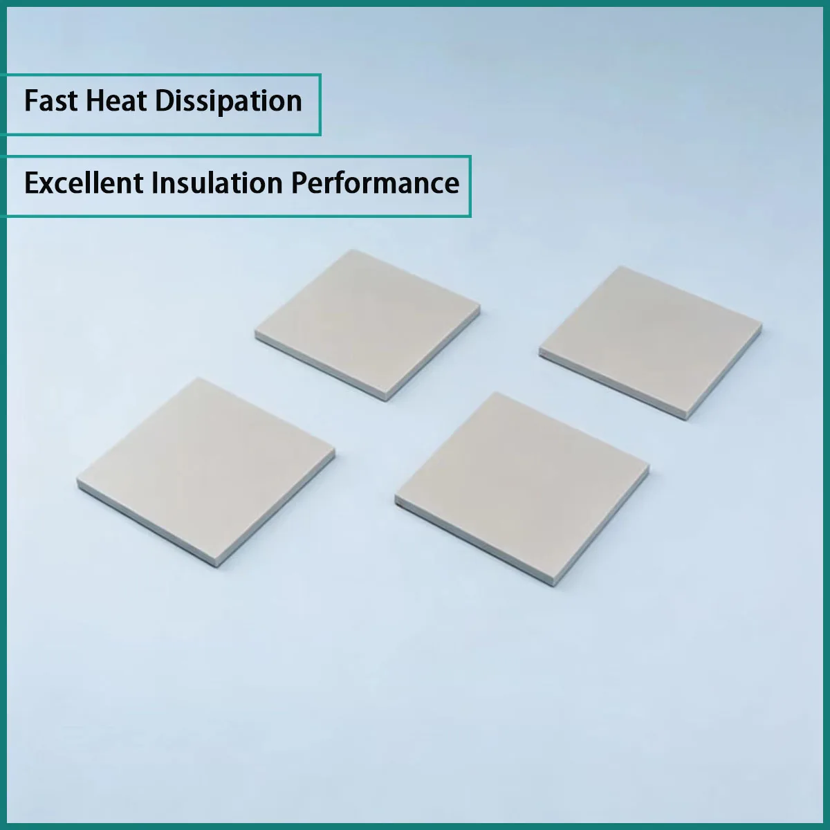 Thickness 0.38mm/0.5mm/0.63mm/1mm Aluminum Nitride Ceramic Substrate for High Power Devices, High Frequency Electronics, Etc