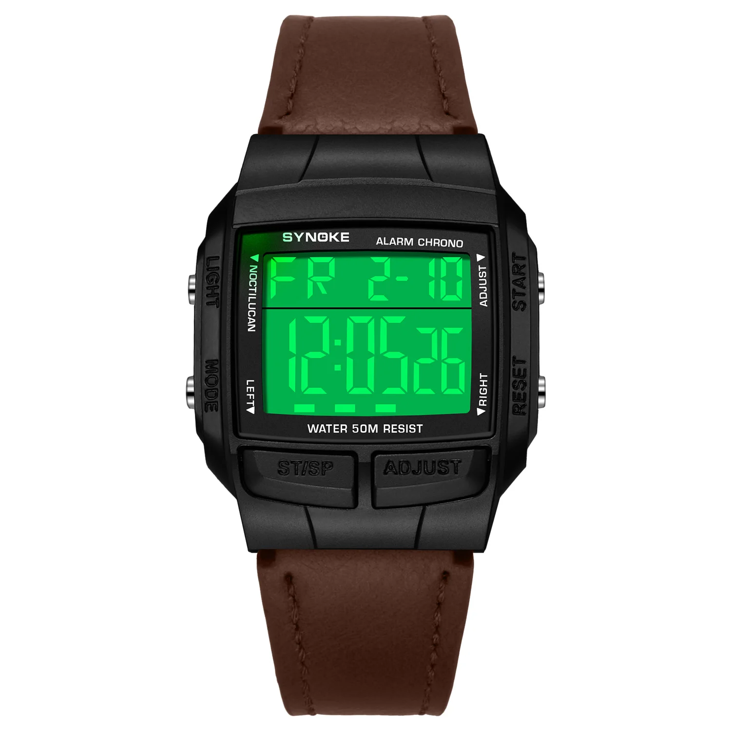 Men's Sleek Digital Watch - Large Display, Multifunctional, Luminous, Durable & Water-Resistant