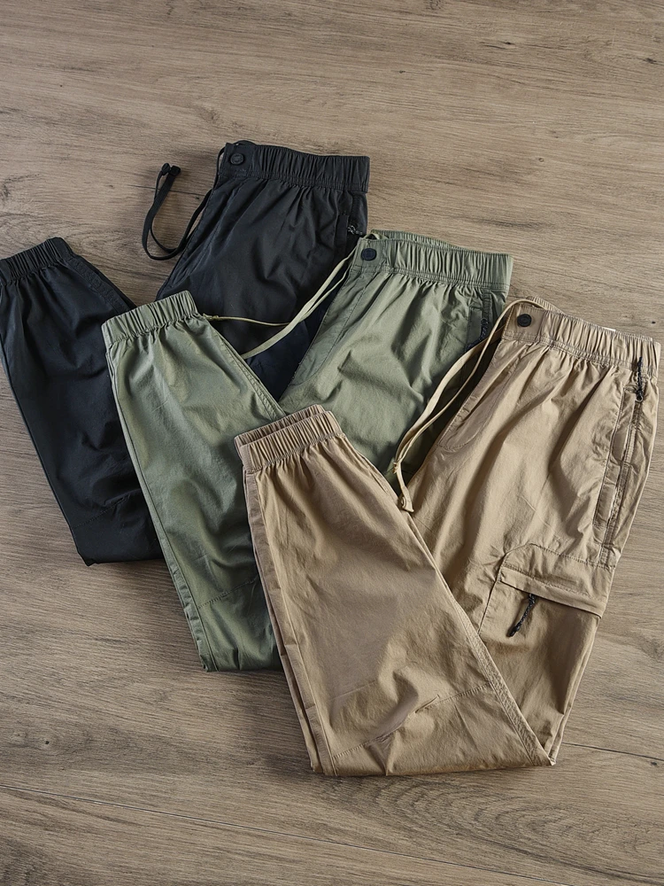 

Мужские джинсы Bla Outdoor: функциональные рабочие брюки, быстросохнущие, весна-лето, свободный крой, повседневные, с множеством карманов, с манжетами, дышащие, хлопковые.