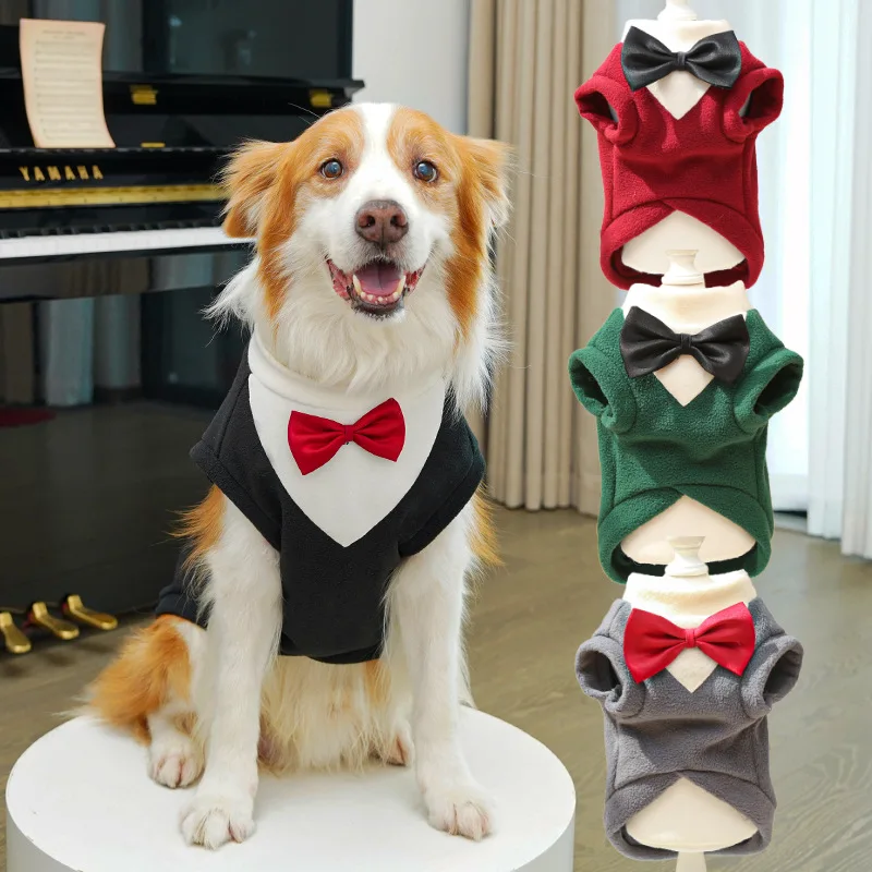 

Dog Tuxedo Vest Cat Tuxedo, Formal Party Vest for Pets, Warm Plush Sleeveless Suit Jacket for Puppy Kitten, Wedding Christmas Ph
