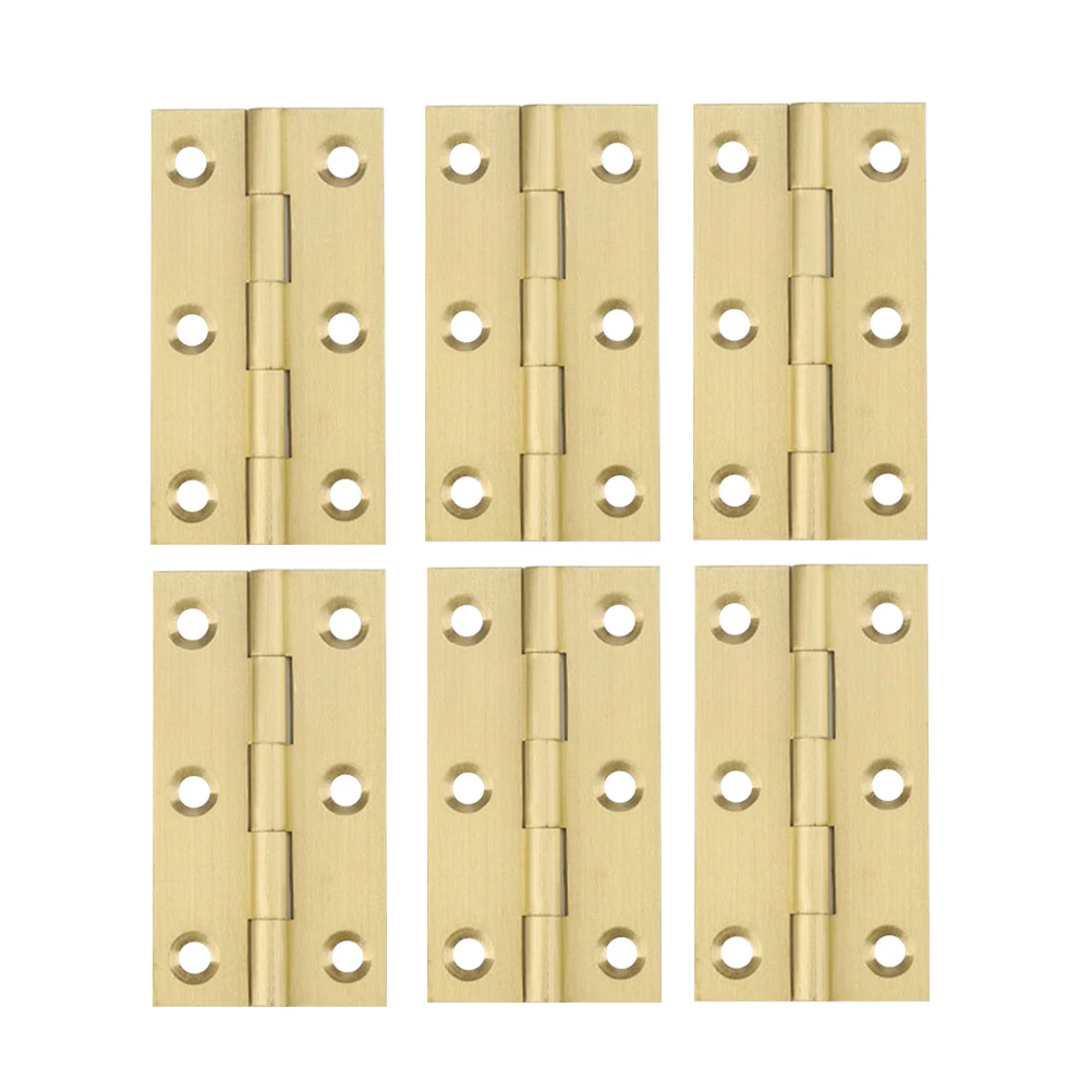 

6PCS Copper Door Hinge Mute Bearing Spring for Doors Cabinets Jewelry Copper Door Hinges Boxes Durable Smooth Action