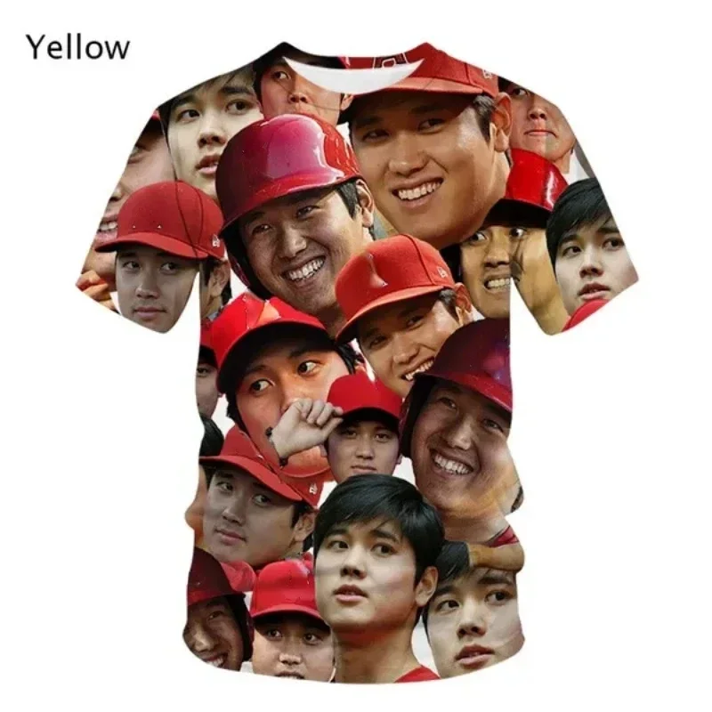 Ohtani Shohei Fans T-shirts 3D Print Men Women Short sleeve O-neck Tshirts Hip Hop streetwear Fashion Casual Top Unisex clothing