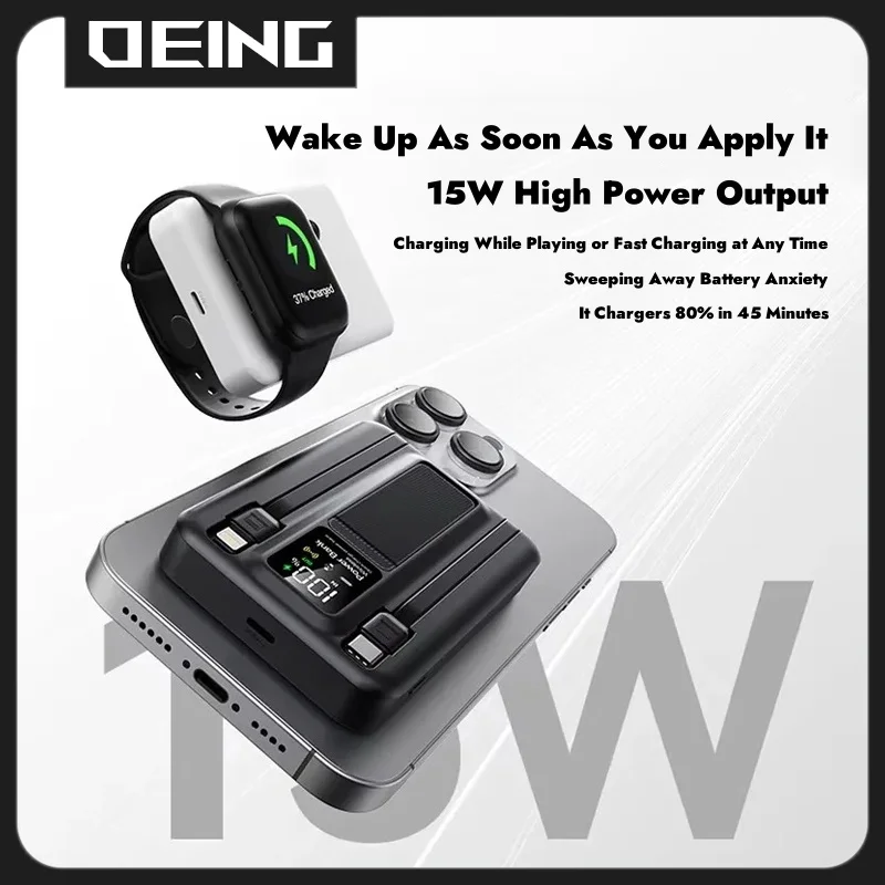 Banco de potencia magnético inalámbrico 20000mAh 15W 22.5W batería externa de carga rápida para Apple Watch AirPods iPhone Samsung Powerbank
