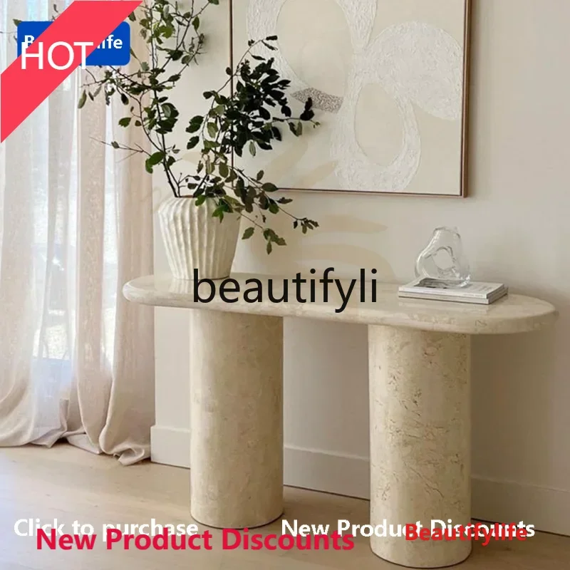 

G80 Винтажный натуральный травертин, стол для прихожей, шкаф для прихожей, ретро шкаф для прихожей, мраморная настройка