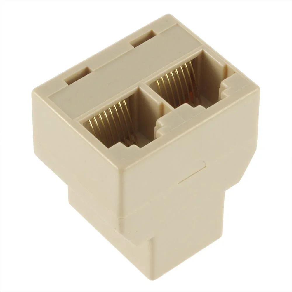 3/5/10 Uds nuevo RJ45 Ethernet LAN red Y divisor adaptador de 2 vías acoplador de 3 puertos, conector de enchufe 8P8C herramientas de Internet