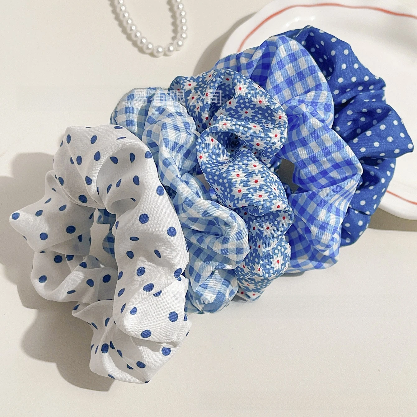 5 Pieces/Piece Girl Point Ocean Set, with Fashionable Headband, Elastic Headband, Suitable for Female Ponytail Hairstyle
