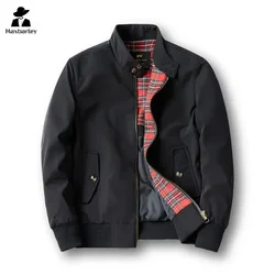 Autumn Brand Men's Jacket Solid Color Classic Retro Baseball Suit Coat Men's Street Motorcycle Stand Collar Windproof Jacket