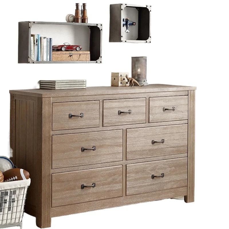 

Solid wood chest French rural retro oak children's bookcase modern simple entrance cabinet