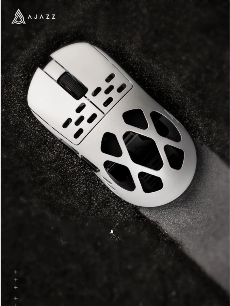 Ajazz AM3 Pro Magnesium Alloy Bluetooth Game Mouse 3 Mode Hollow Out PAW3950 8K Wireless Ex Lightweight Esports Mouse