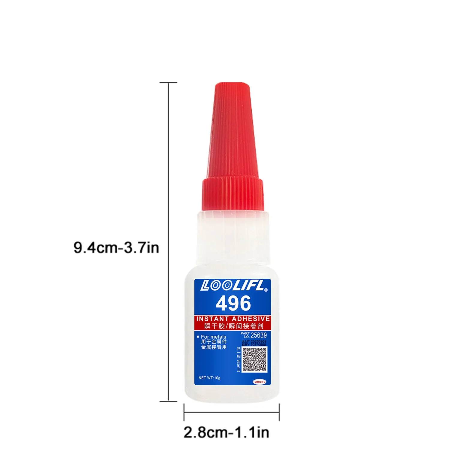 LOOLIFL 496 Mehrzweck-Superkleber, Cyanacrylat-Klebstoff, sofortiger, schneller Klebstoff, für Gummi, Holz, Glas, stärkerer Allklebstoff – Detail 8