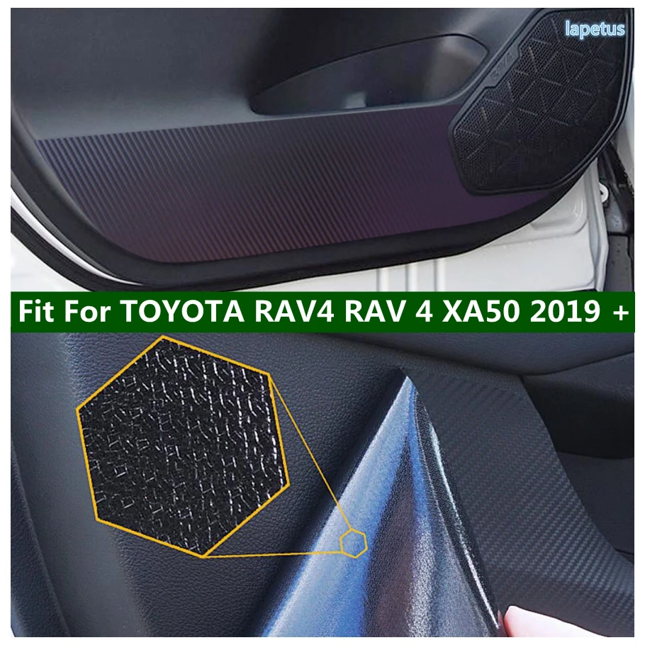 

Car Door Anti-Kick Pad Carbon Fiber Sticker Cover Fit For TOYOTA RAV4 RAV 4 XA50 2019 - 2024 Anti-Slip Proctector Accessories