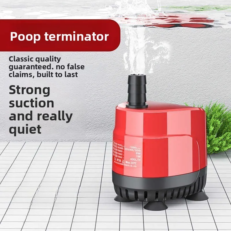 Multi-function Submersible Water Pump Bottom Suction Pump for Fish Tank Aquarium Waste Removal Water Circulation