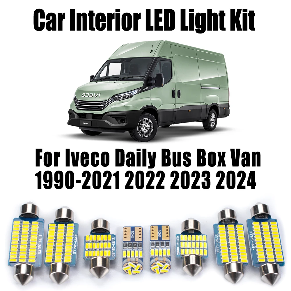 For Iveco Daily Bus Box Van 1990- 2020 2021 2022 2023 2024 Car Bulbs Accessories Vehicle LED Interior Map Dome Ceiling Light Kit