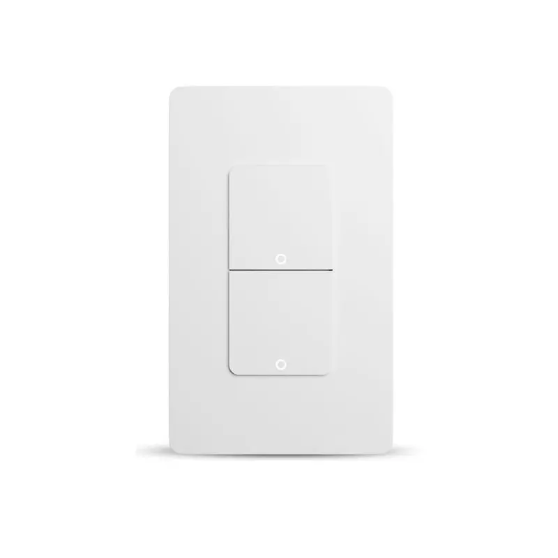 

Умный Wi-Fi выключатель света ABKN-Tuya, однополюсный кнопочный настенный выключатель для США, совместим с Alexa и Google Home, 2-клавишный, 1 шт.