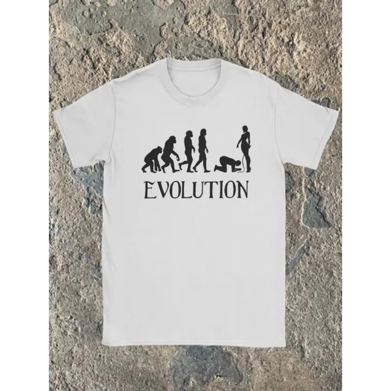 

Feminine Evolution Graphic Print T-Shirt Casual Loose Oversized Short Sleeve Cotton Unisex Streetwear Top Soft Breathable Com