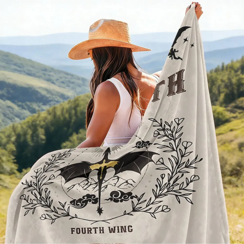 Collegiate War College Basgiath Throw Blanket Fourth Wing Academic Decor Jumbo 150x200cm Cozy School Gift