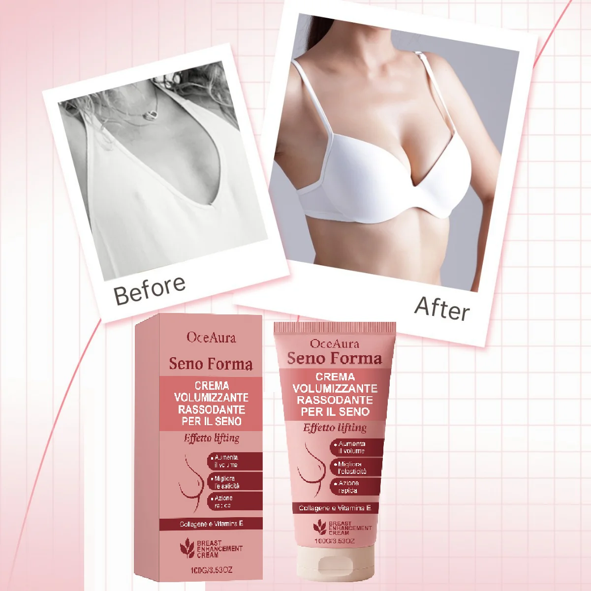 Chest Care Cream Gentle Care Women's Chest Skin Elastic Soft Moisturizing Massage Care Cream