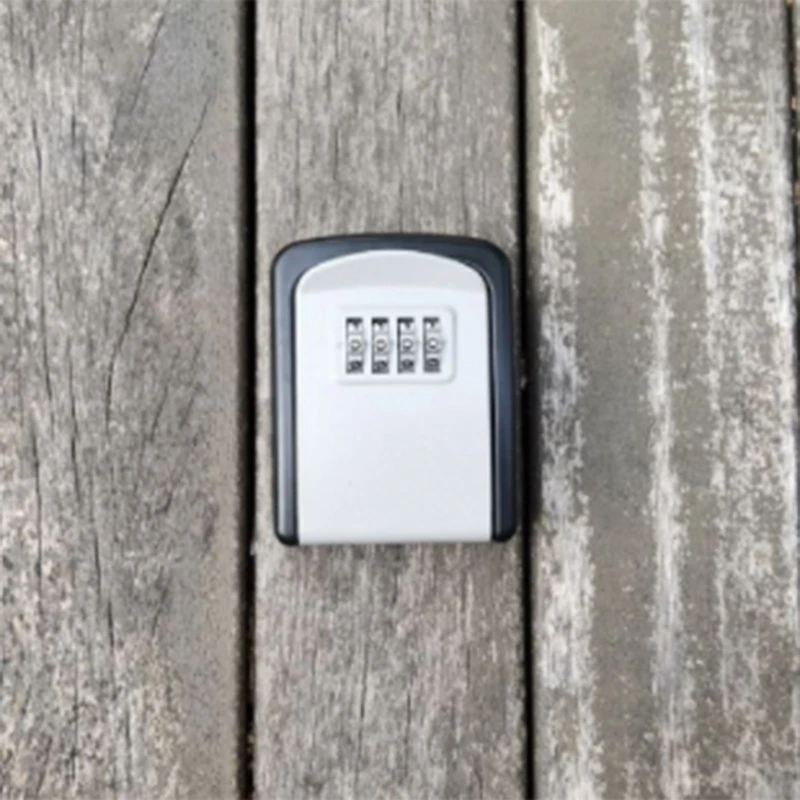 กล่องล็อคกุญแจติดผนังโลหะผสมสังกะสีกุญแจตู้เซฟ Weatherproof 4 Digit COMBINATION Key Storage LOCK กล่องในร่มกลางแจ้ง