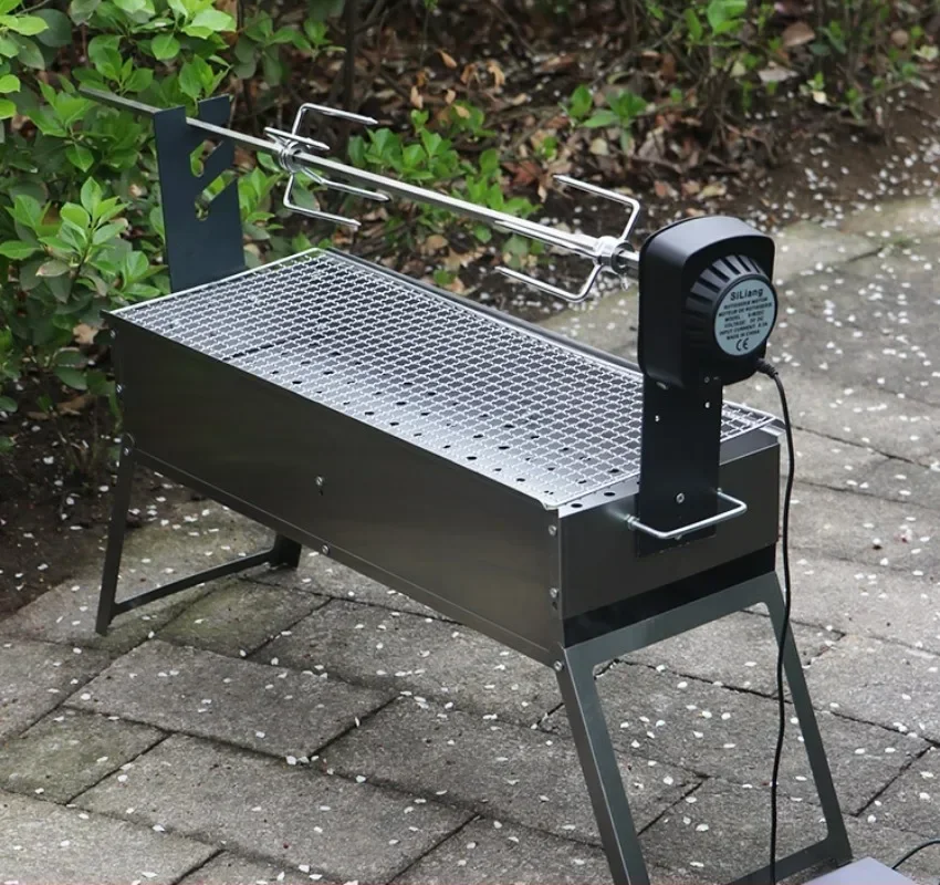 

Barbecue Oven Home Automatic Roast Leg of Lamb Rack Electric Rotary Charcoal Outdoor Skewer Tool Field Grill