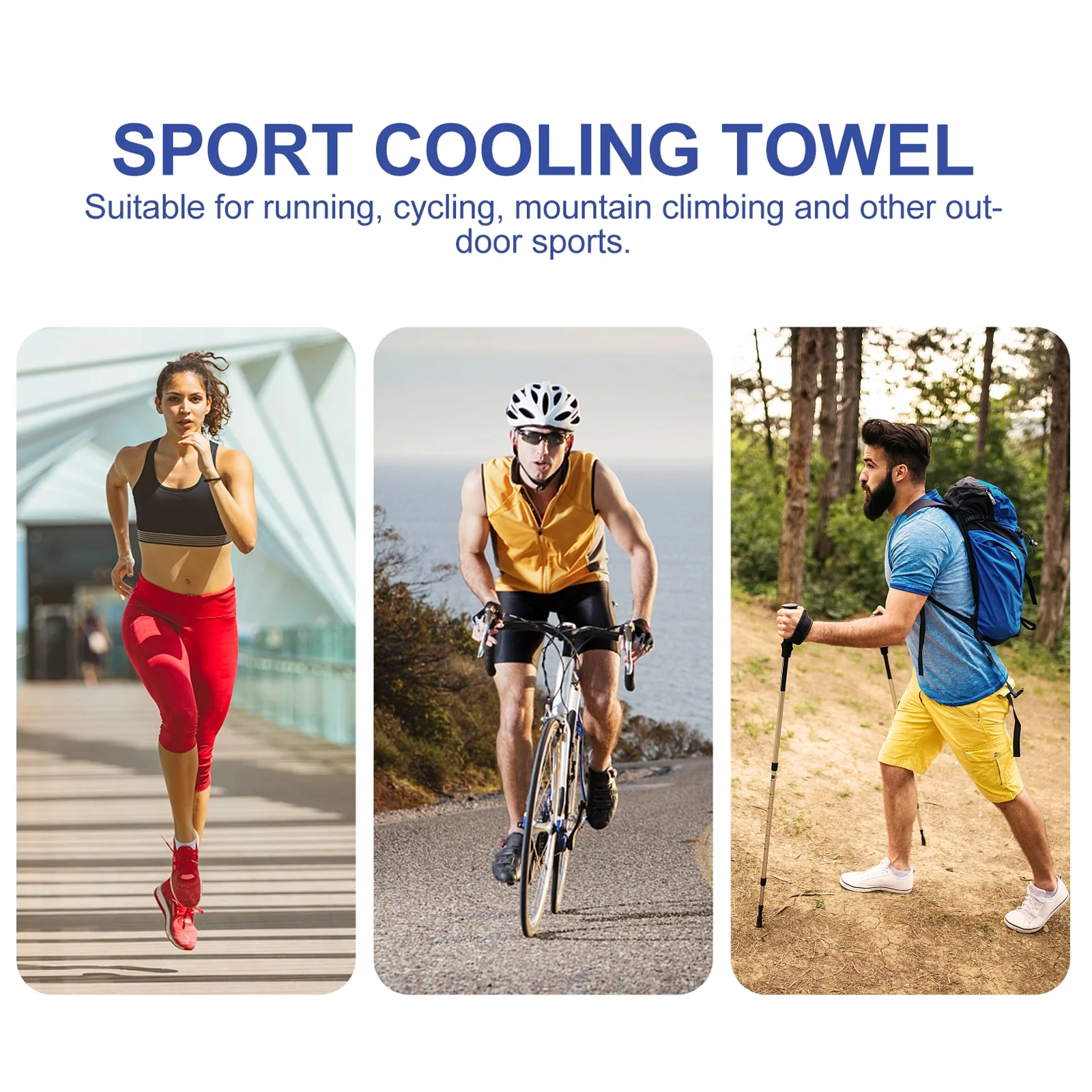 

Ice-sensing Quick-drying Towel Lightweight Yoga Cooling Blue Fiber Microfiber Body Gym Sweat-absorbent Portable Travel Beach