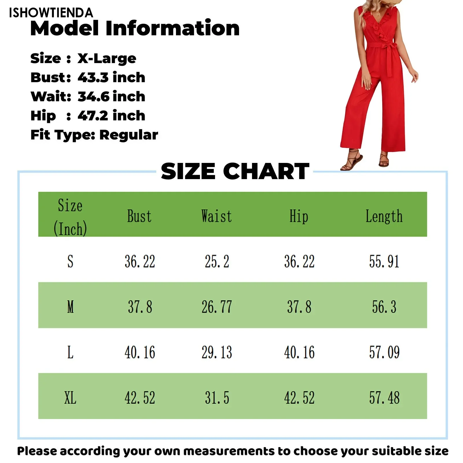 Summer Women's Jumpsuits Fashion Trend Ruffled Sleeveless V-neck Belt Wide Leg Straight Rompers Daily Casual Vacation Jumpsuits