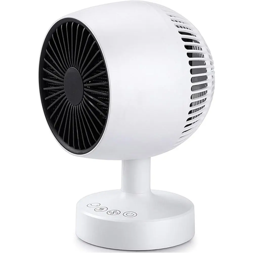 Desk Heater for Small Spaces: 1200W, 3-Speed PTC, 160 Oscillating, Safety Features, Hot/Cold Air