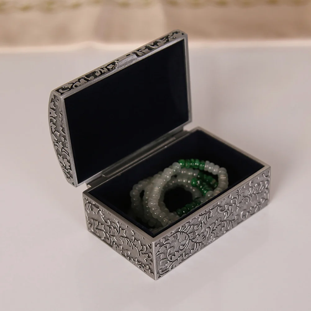 

Retro Jewelry Storage Box Organizer For Rings Necklaces Earrings Exquisite Holder Travel Home Use Elegant Jewelry Display Holder