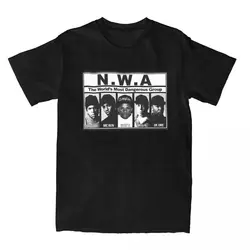 Men Women NWA Most Dangerous Group T Shirt Stuff Pure Cotton Tops T-shirt Fun Tees Printed