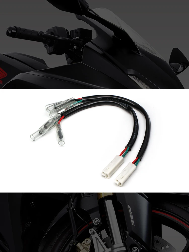 Motorcycle 3 Wires Turn Signal Connectors Plug Indicator Wiring Adapter For Honda Cbr600rr Cbr1000rr Vt750 Vtx1800 Vt1300 Nc700