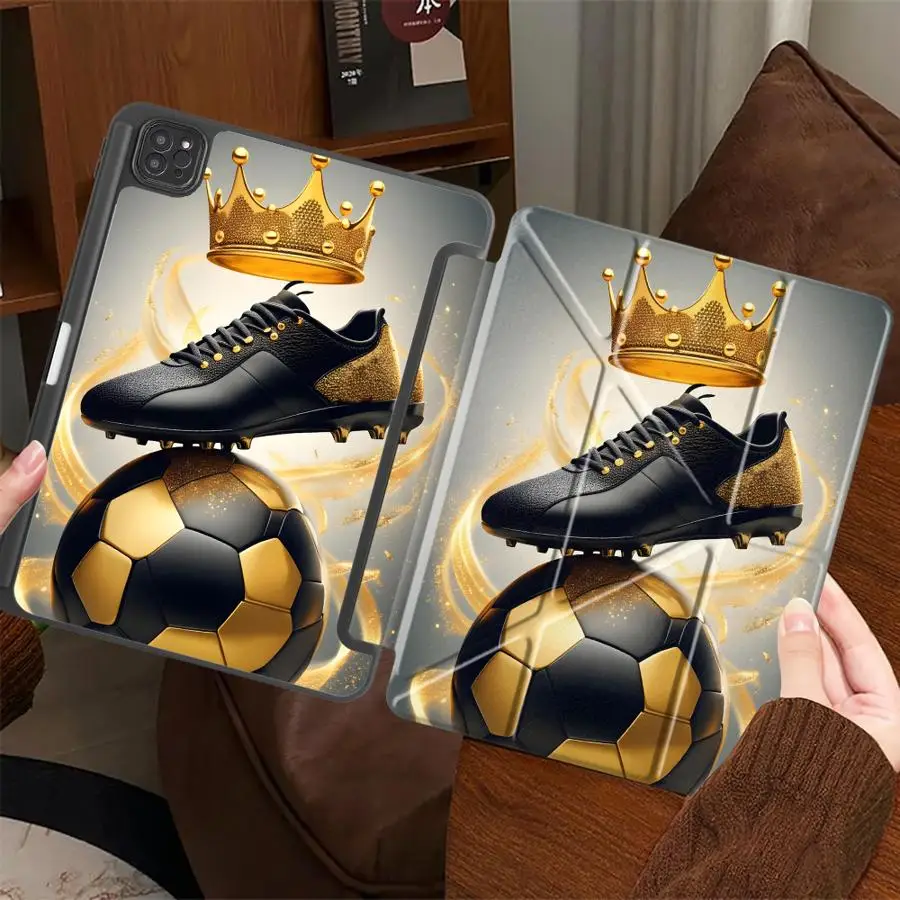 

Holder Cover Tablet Case For iPad Pro 2025 11th 10th 9th 8th 7th 12.9inch Mini 6 7 Air 4 5 M3 M2 1 2 M4 11inch Silver Soccer